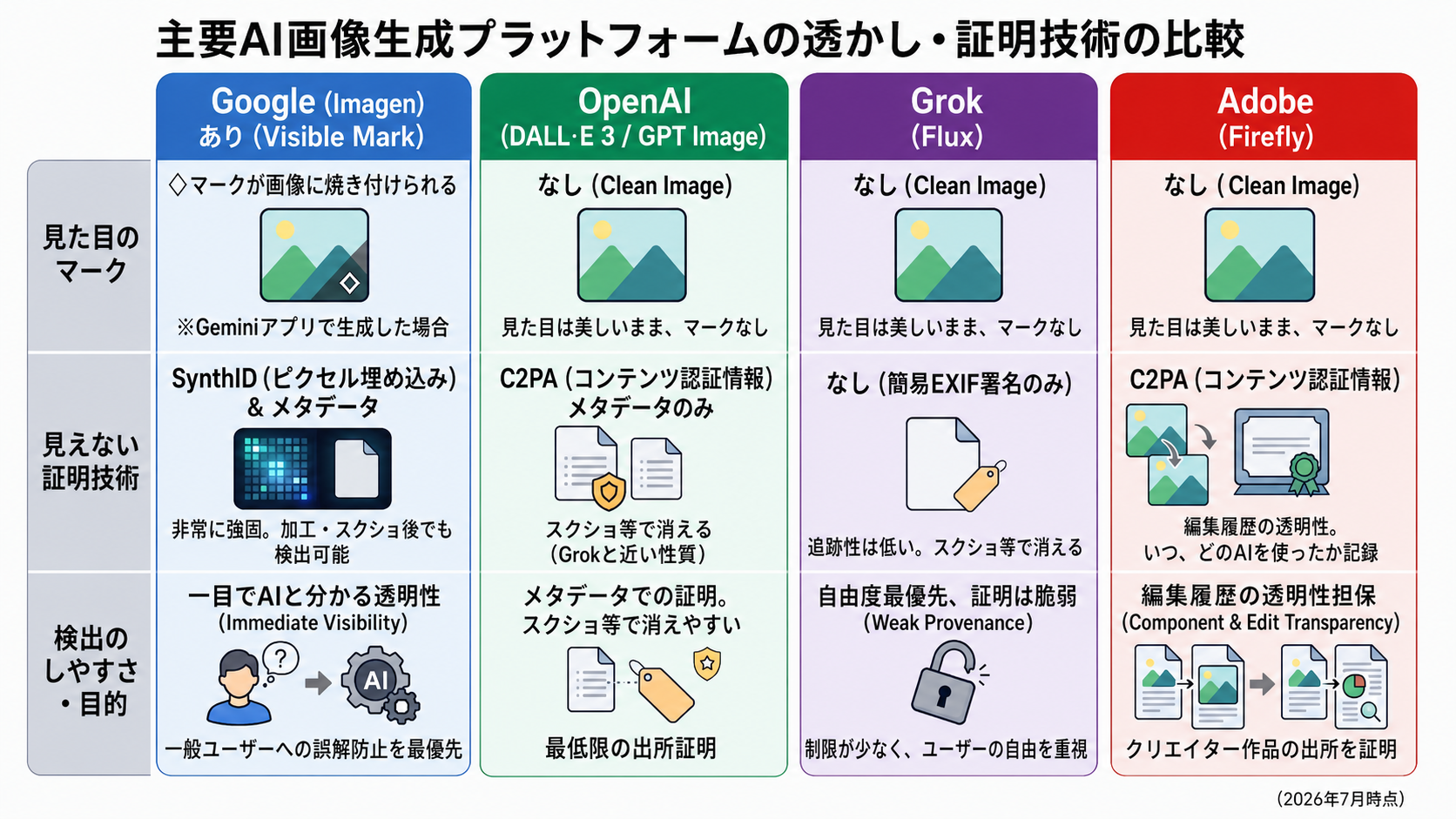 ChatGPTに作り直させた図。Google列に◇マークの説明はあるが、画像自体に焼き付けられたマークは入っていない
